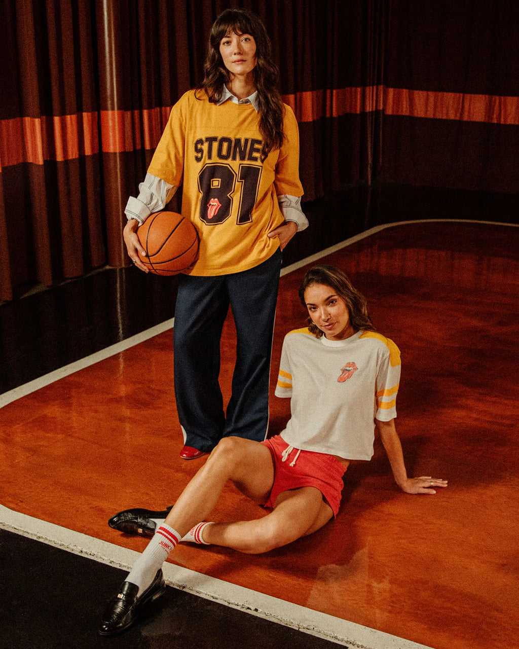 Stones Striped Cropped Tee