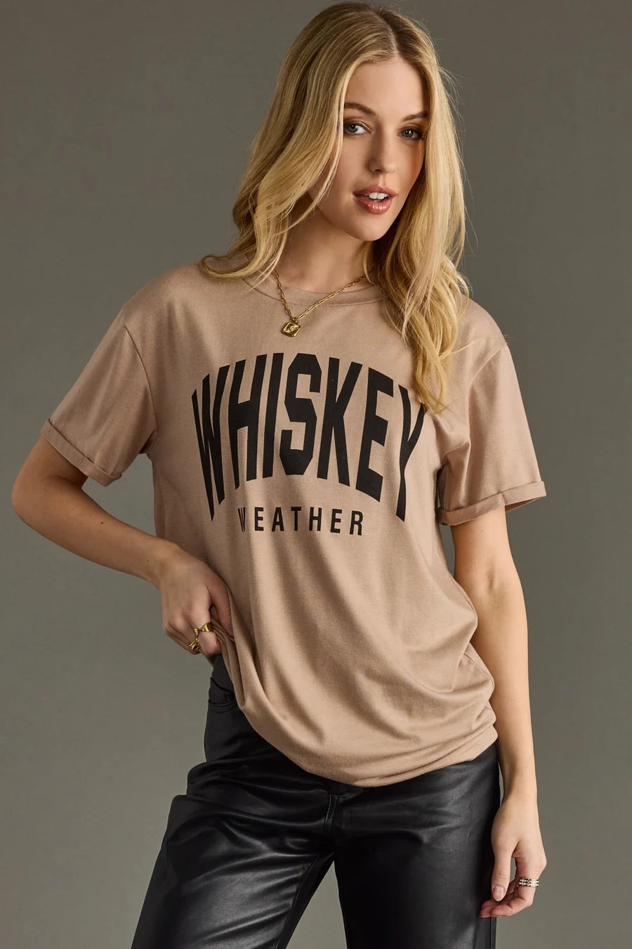 Light Brown Whiskey Weather Tee