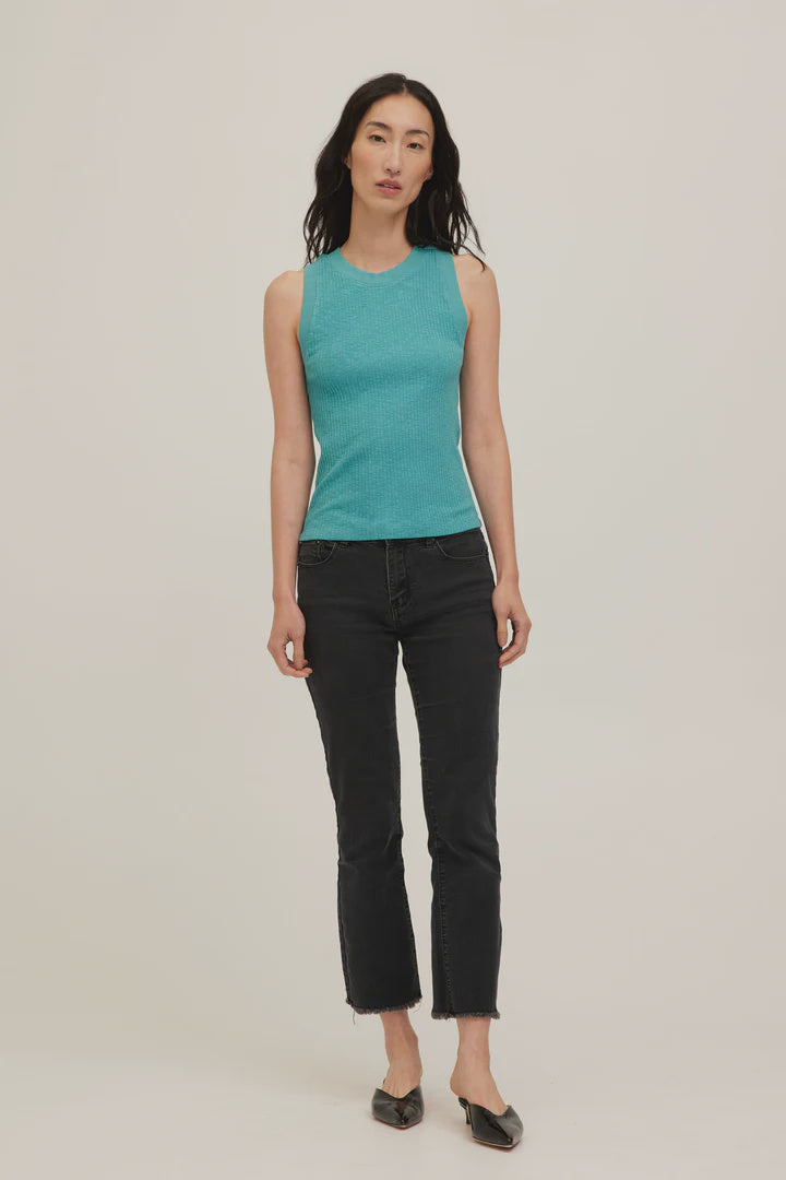 Player Racerback Rib Tank-Island Teal
