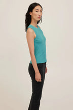 Player Racerback Rib Tank-Island Teal