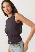 Keep It Casual Heathered Cozy Vest-Black