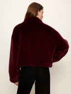 Everest Fur Bomber Bordeaux