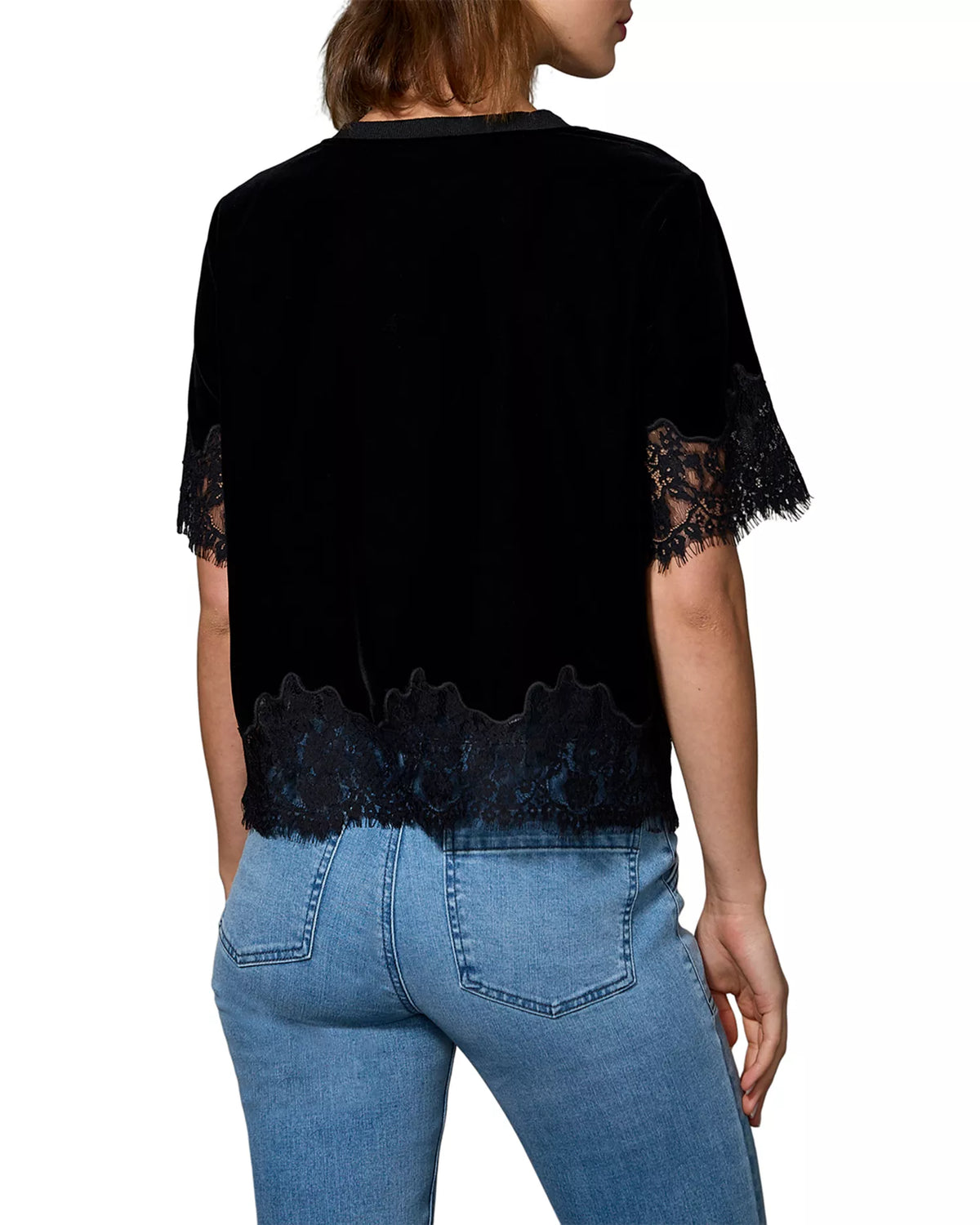 One Of A Kind Velvet Lace Top
