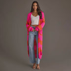 Bright Striped Duster Cardigan