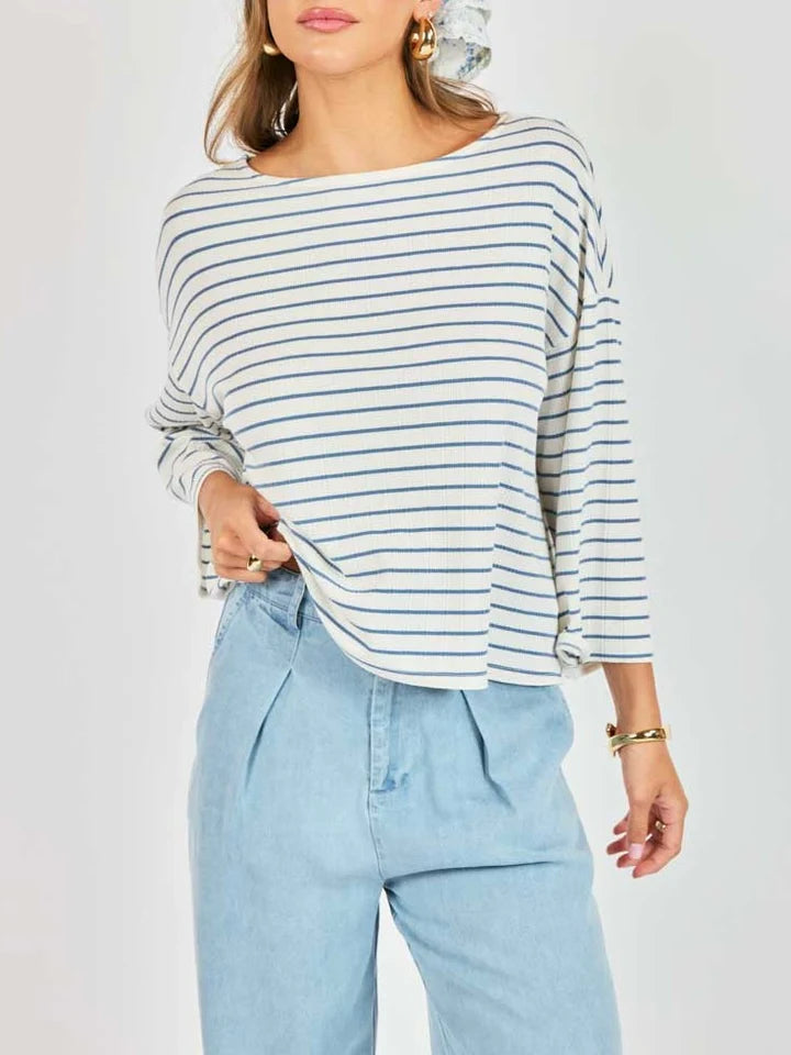 Memento Stripe Long Sleeve Top
