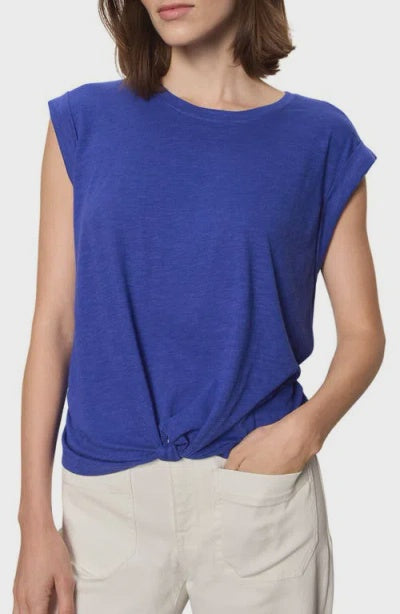 Knotted Muscle Tee-Luminous Blue