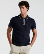 Interlock Tipped Polo Dark Sapphire
