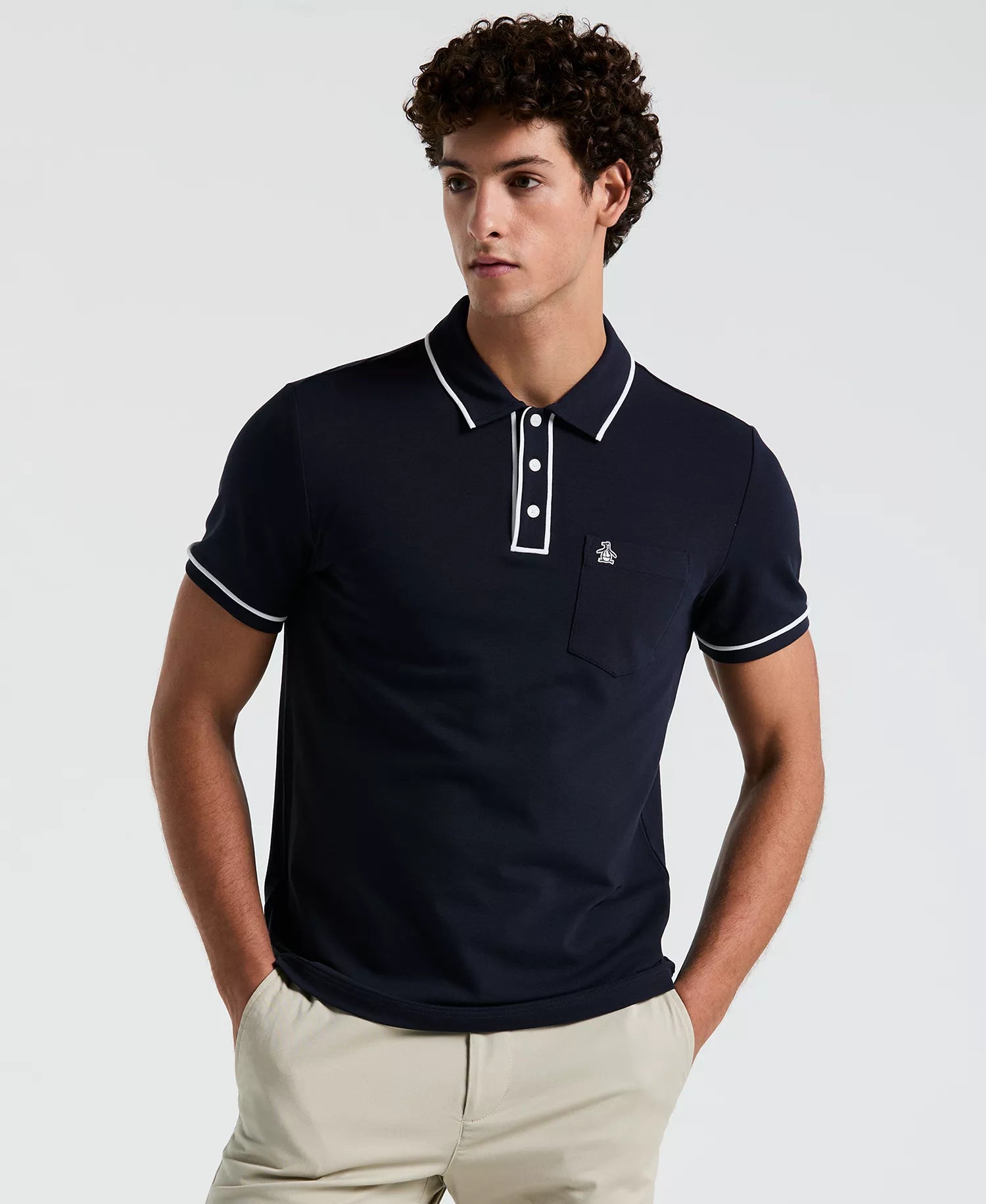Interlock Tipped Polo Dark Sapphire
