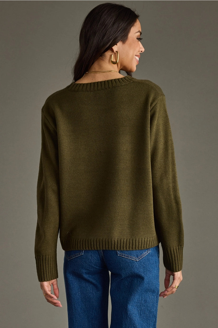 Olive Whiskey Weather Sweater