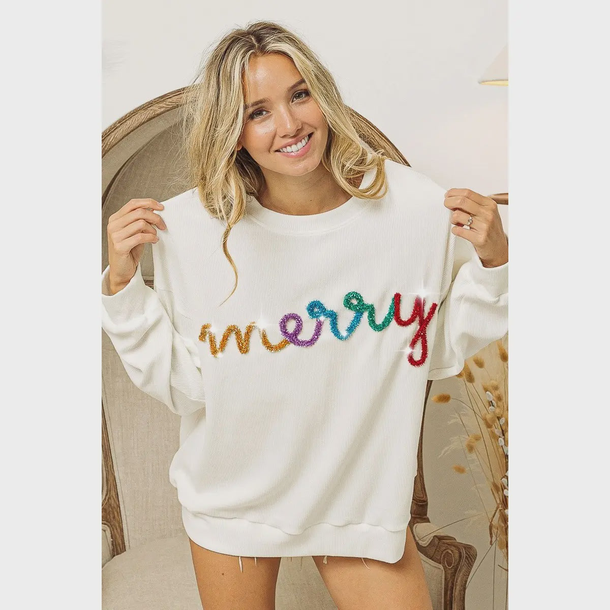 Merry Tinsel Top