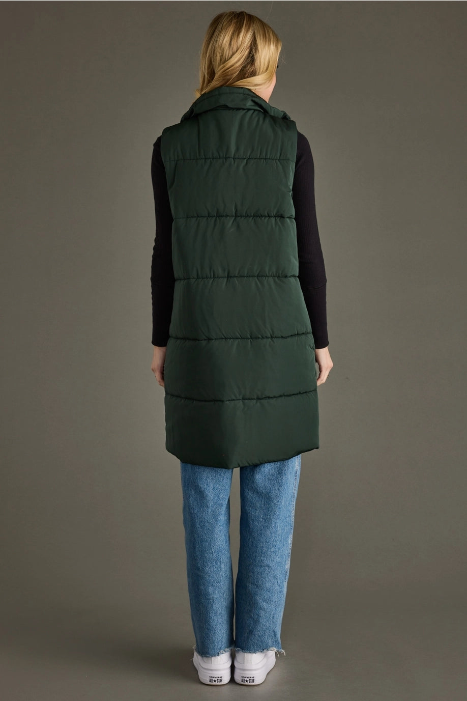 Dark Green Long Vest