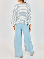Memento Stripe Long Sleeve Top