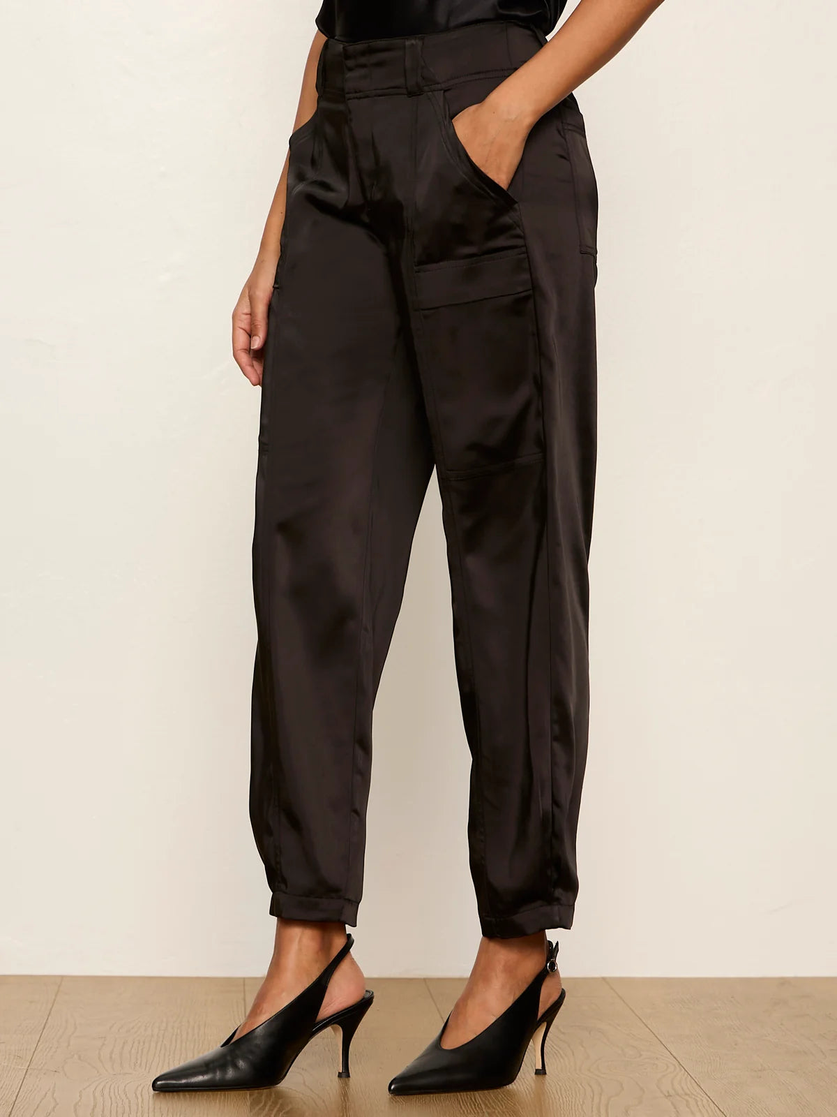 Sphere Satin Pant Black