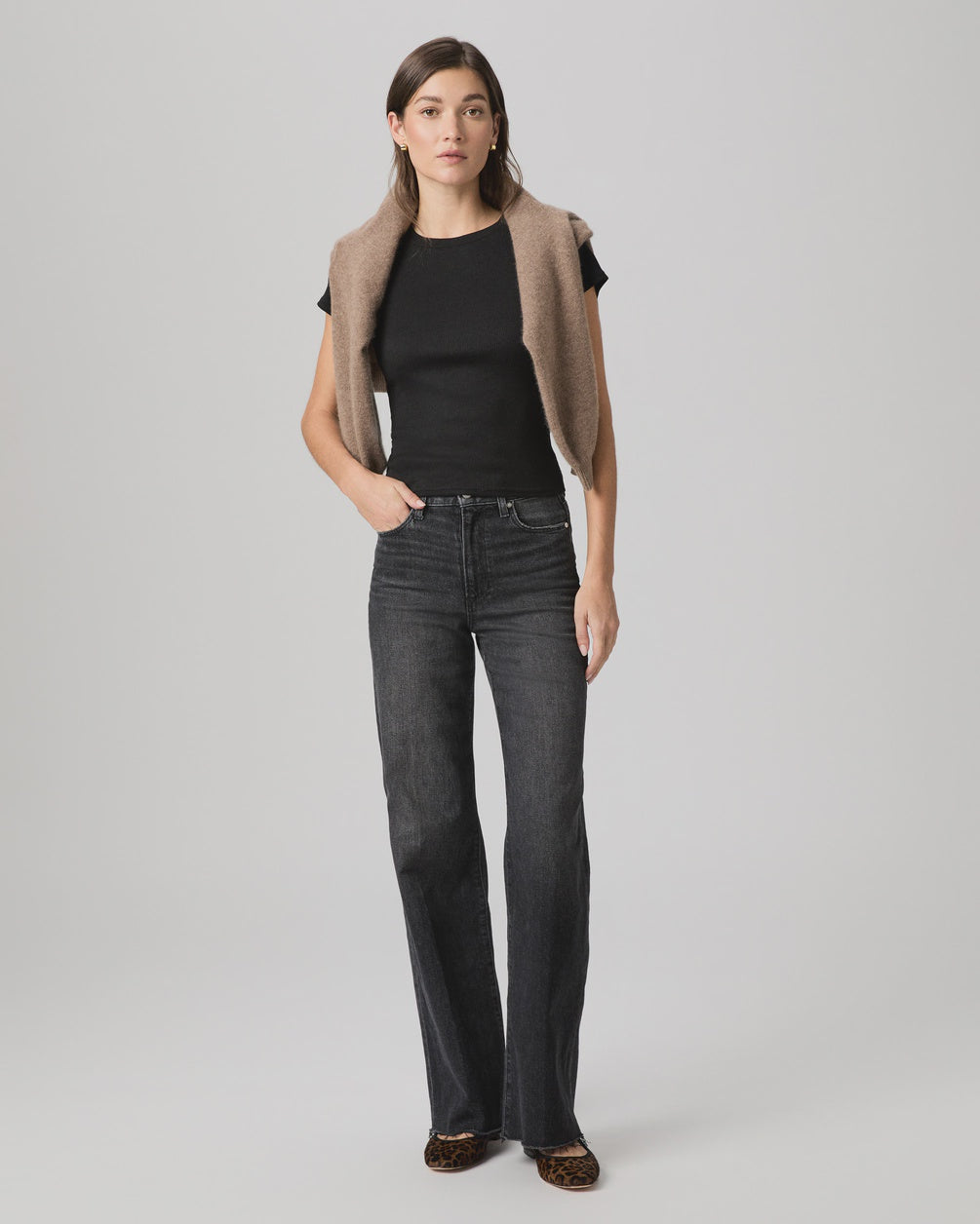 Anessa 31 Inch Wide Leg Jean-Viper Black Distressed