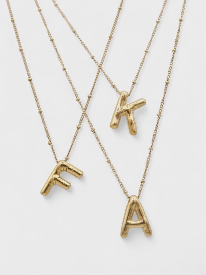 Airhead Bubble Initial Necklace