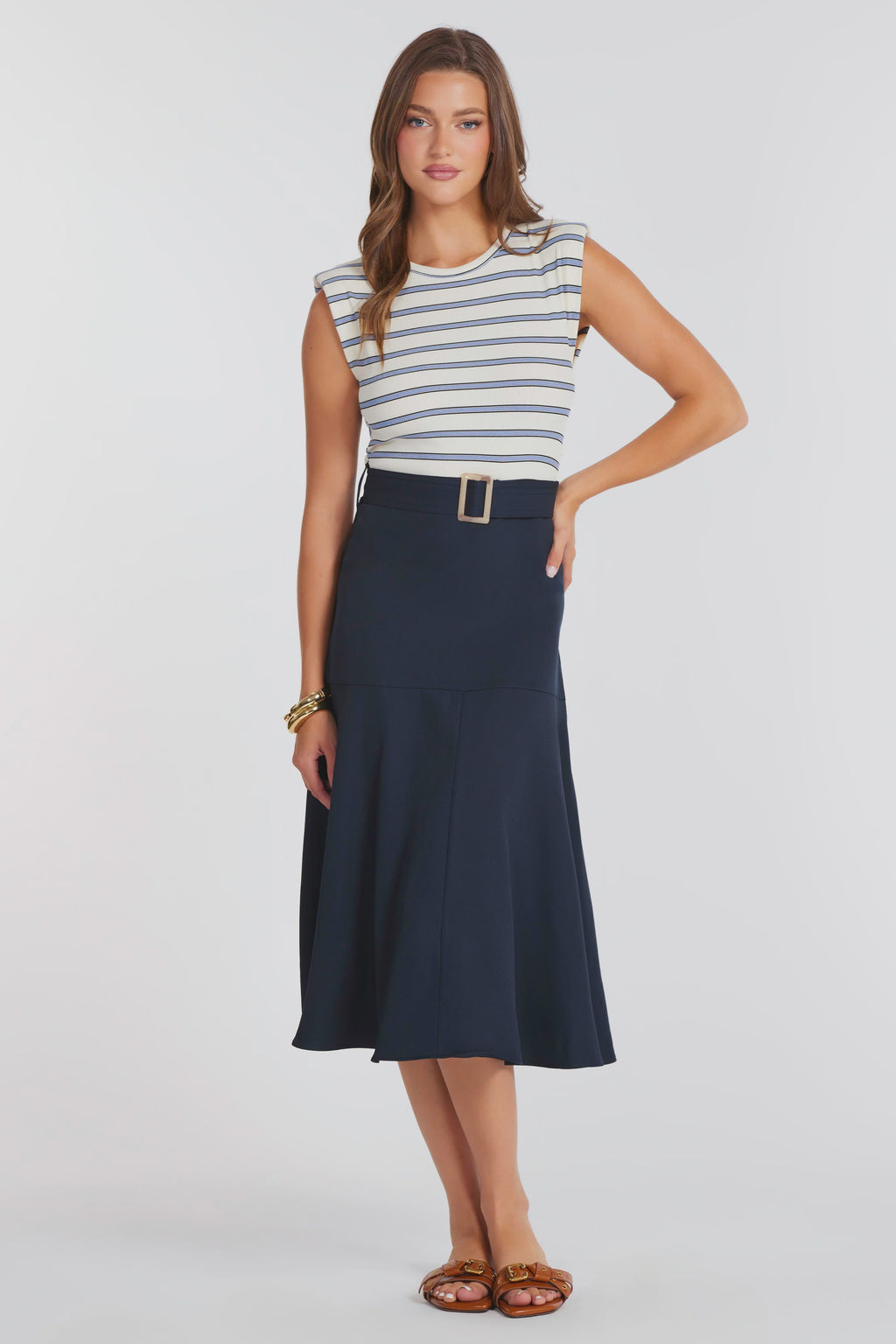 Kristopher Twofer Dress-Indigo