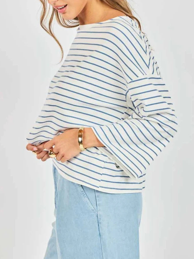 Memento Stripe Long Sleeve Top