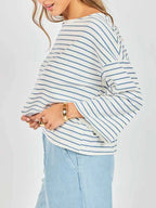 Memento Stripe Long Sleeve Top