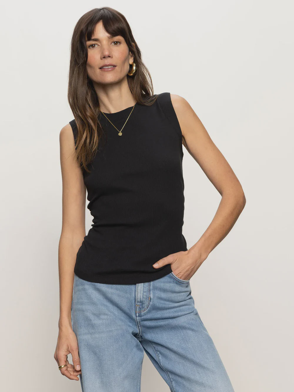 Ribbed Ruched Tank