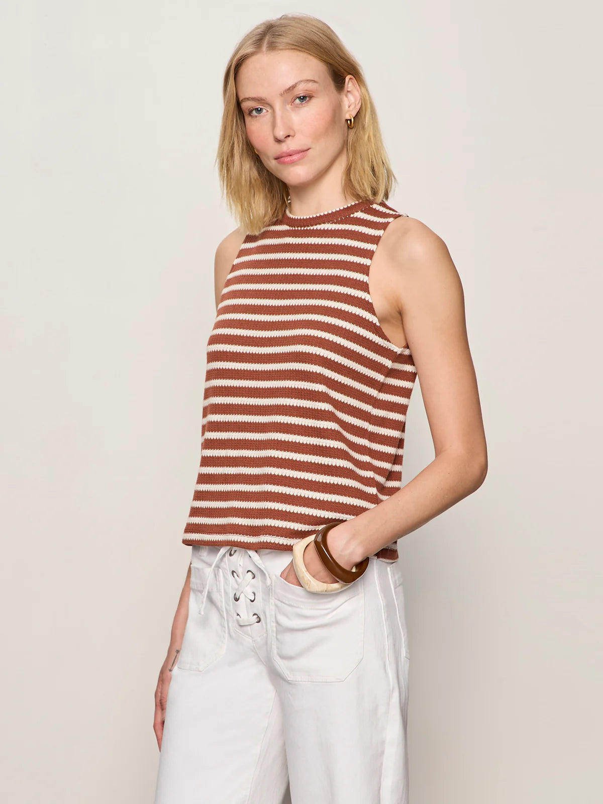 Campari Tank Clay Stripe