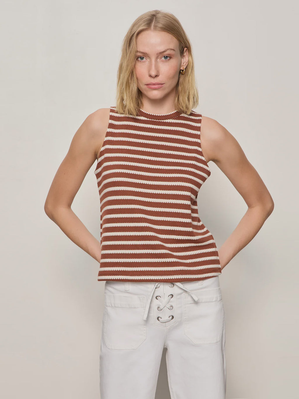 Campari Tank Clay Stripe