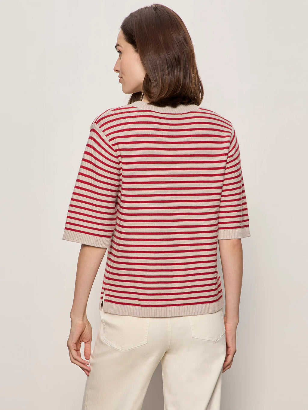 Sweater Tee Opal Raspberry Stripe
