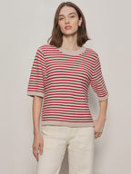 Sweater Tee Opal Raspberry Stripe