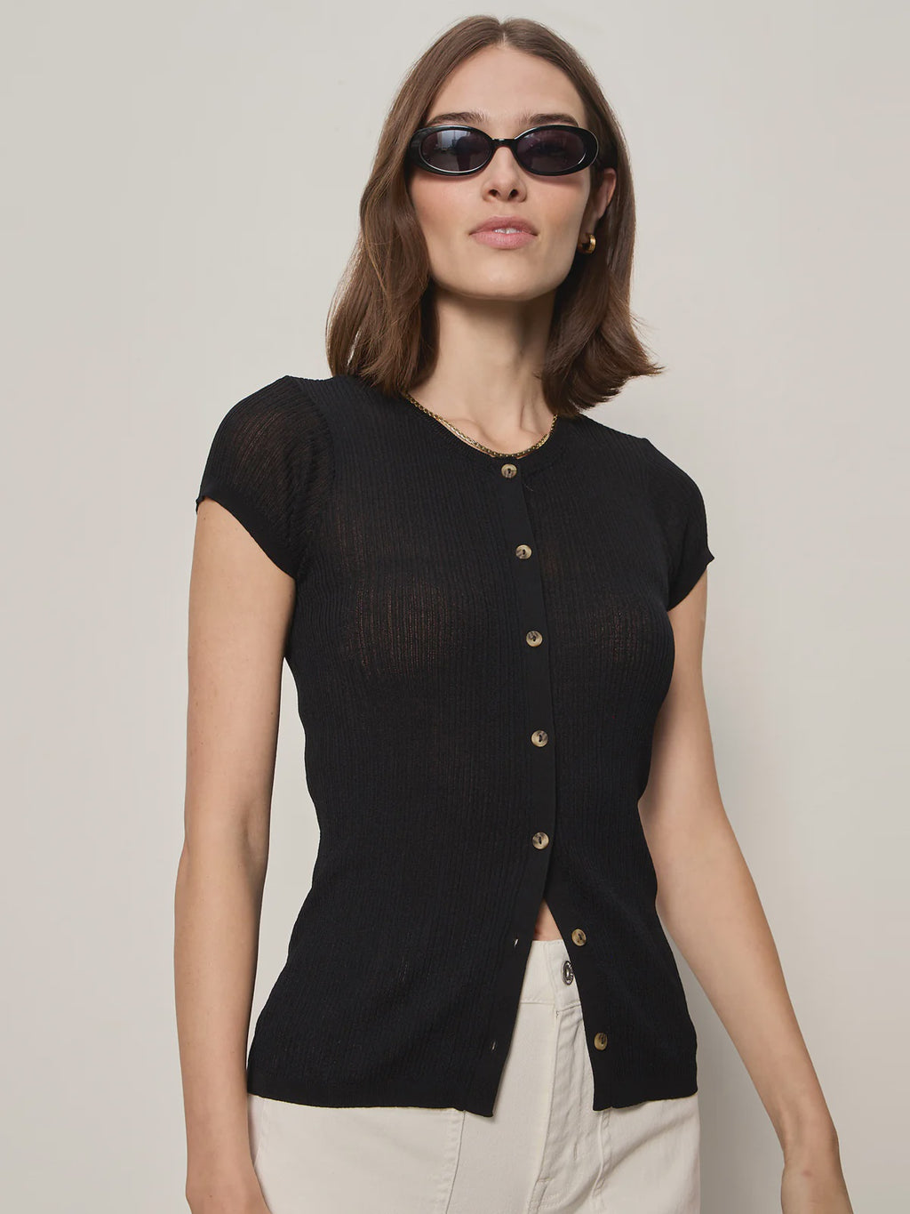 Soft Focus Ribbed Top