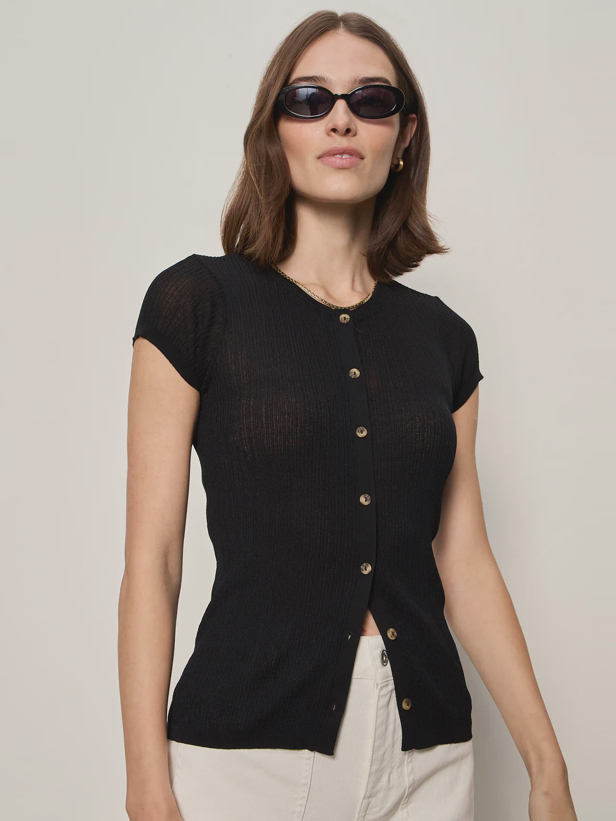 Soft Focus Ribbed Top