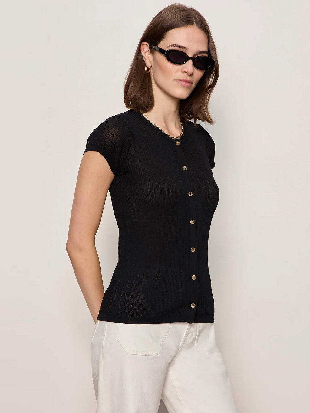 Soft Focus Ribbed Top