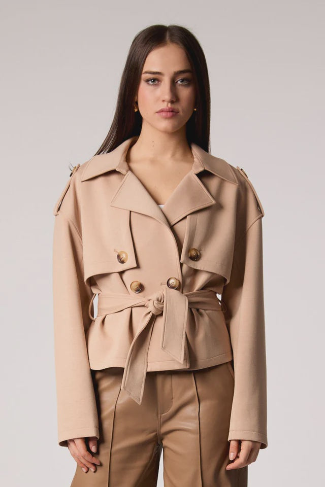 Charli Cropped Trench
