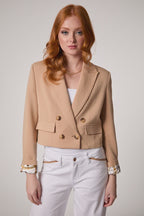 Chloe Cropped Hooded Blazer