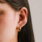 Crest Dome Hoop Earring