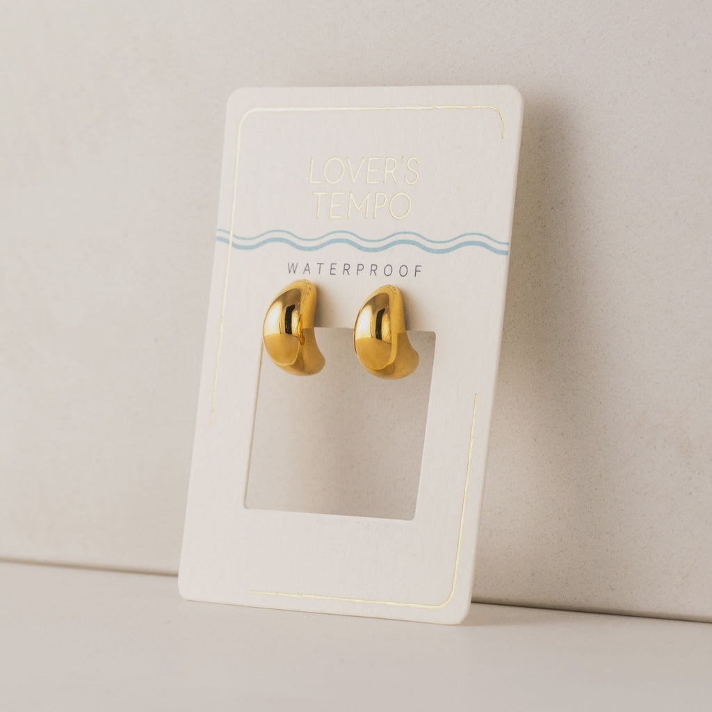 Crest Dome Hoop Earring