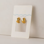 Crest Dome Hoop Earring