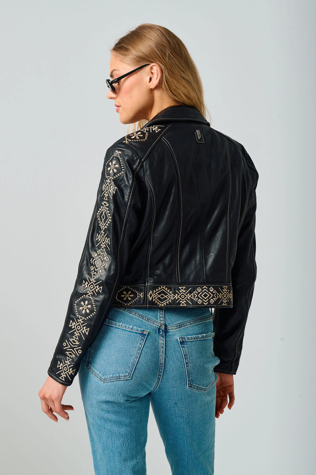 Cora Embroidered Front Zip Jacket