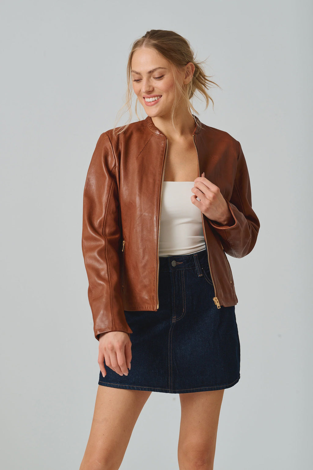 Katharina RF Leather Jacket