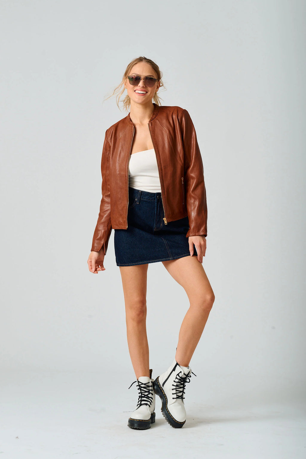 Katharina RF Leather Jacket