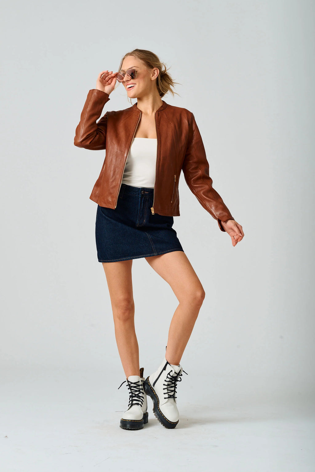 Katharina RF Leather Jacket