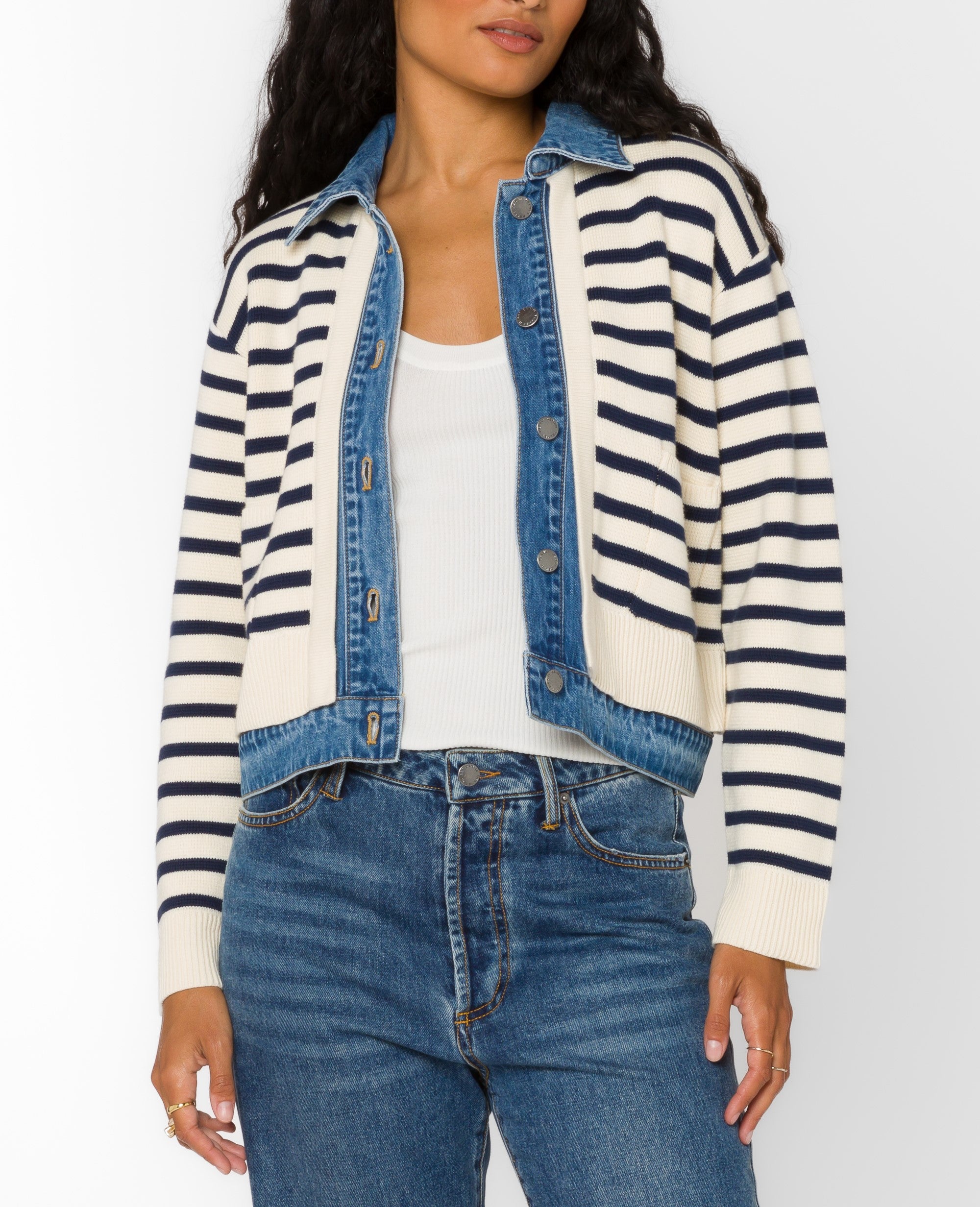 Francis Ivory Blue Jacket