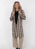 Steady Brushed Plaid Coat