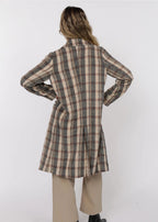 Steady Brushed Plaid Coat