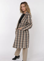 Steady Brushed Plaid Coat