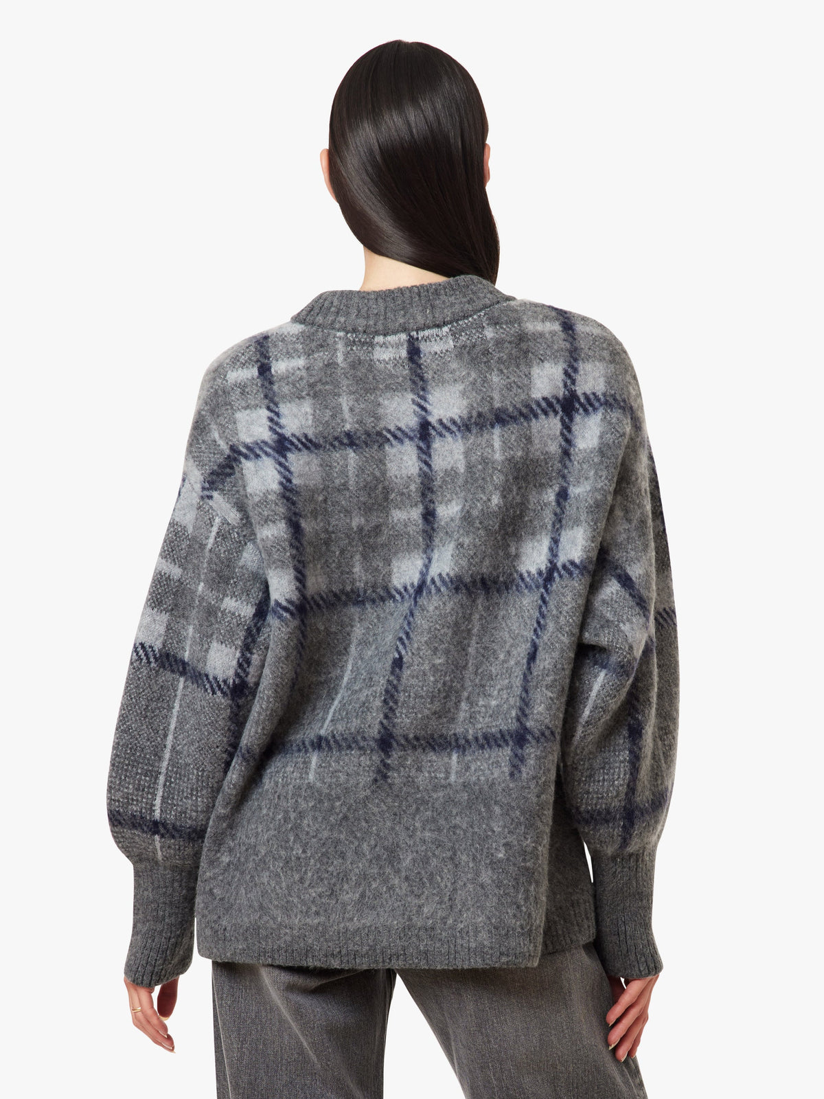 Brushed Plaid Sweater