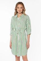 Jenneva Green Stripe Dress