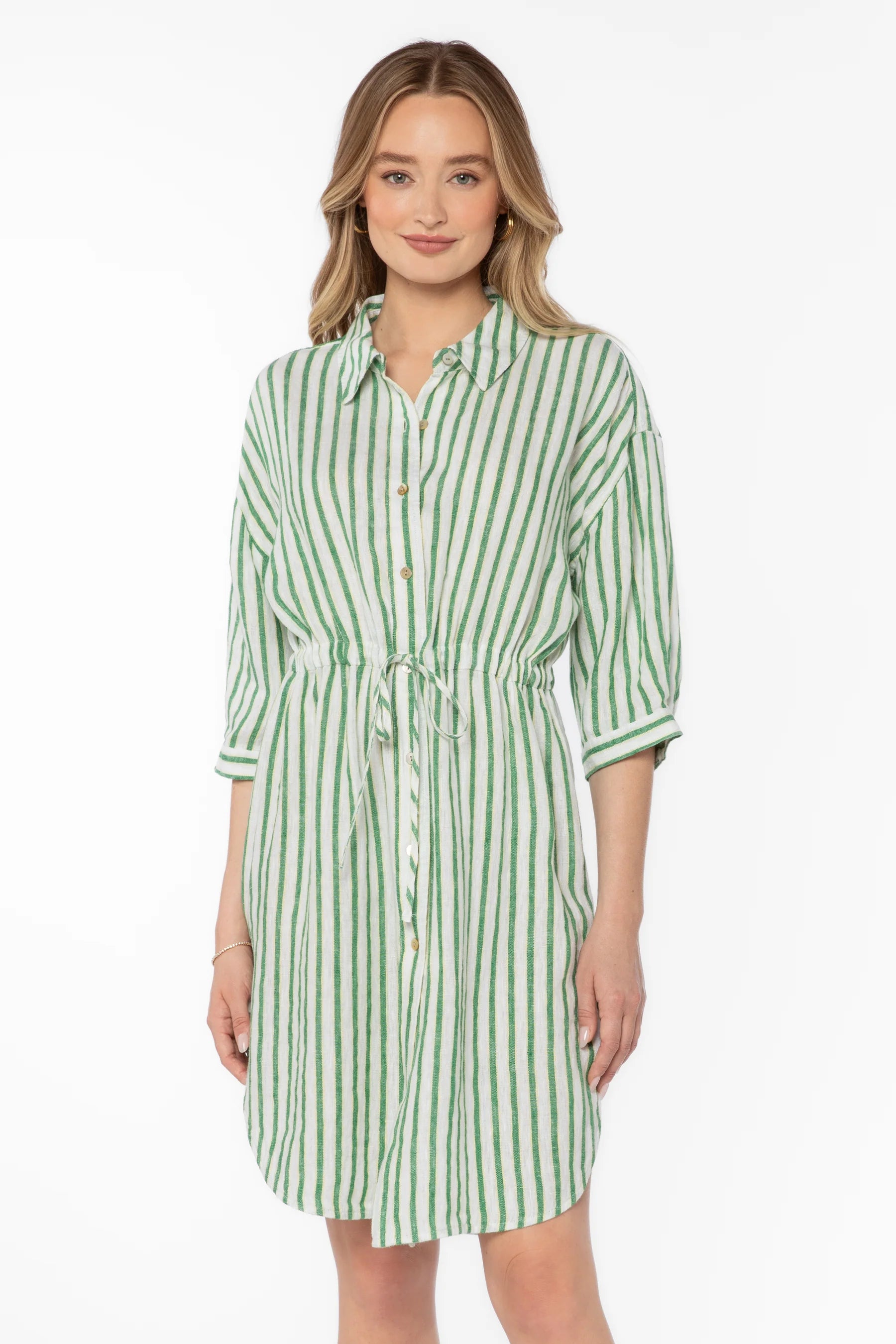 Jenneva Green Stripe Dress