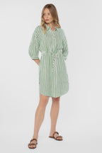 Jenneva Green Stripe Dress