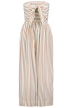 Elva Jumpsuit Brown Stripe