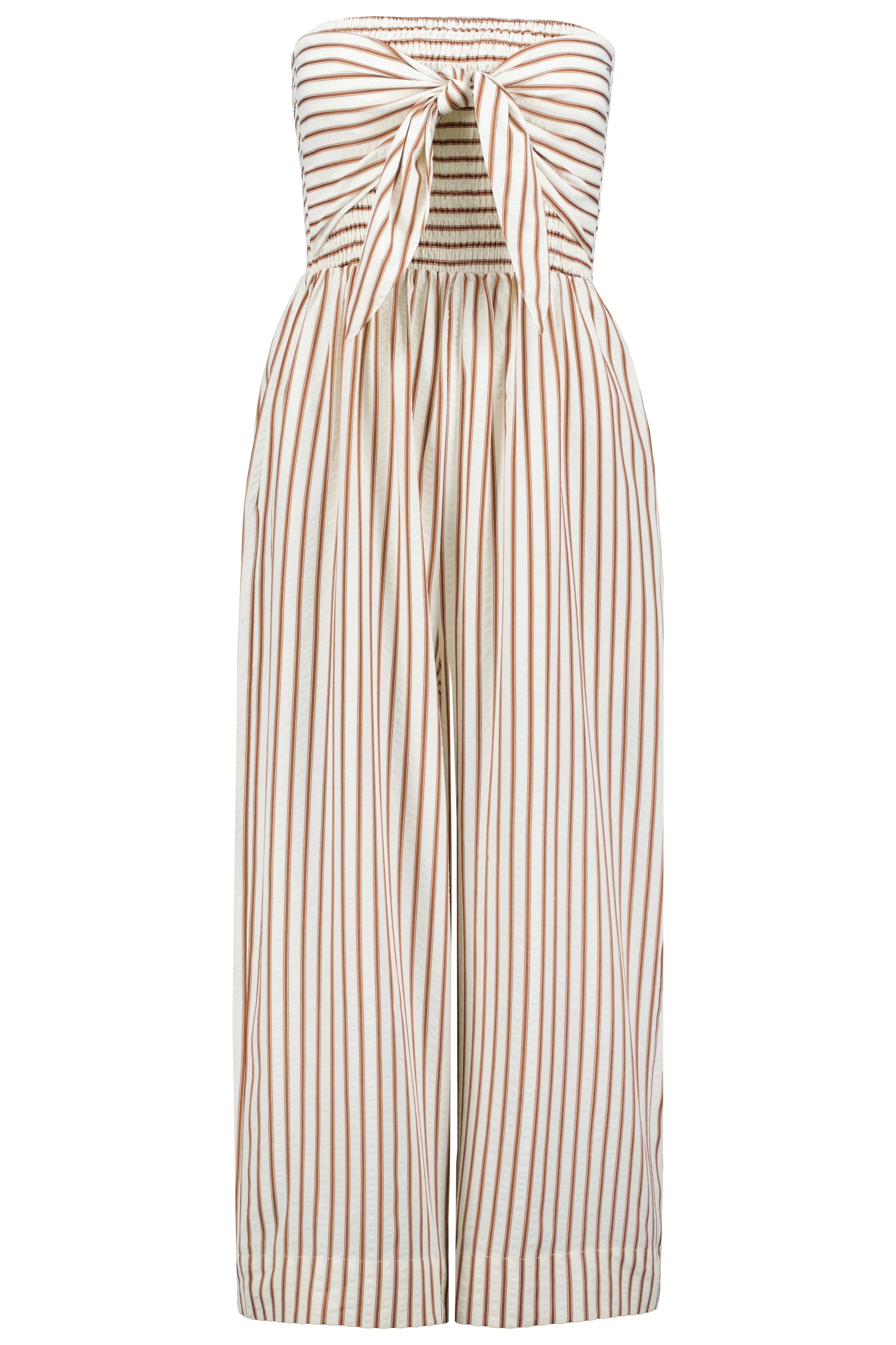 Elva Jumpsuit Brown Stripe
