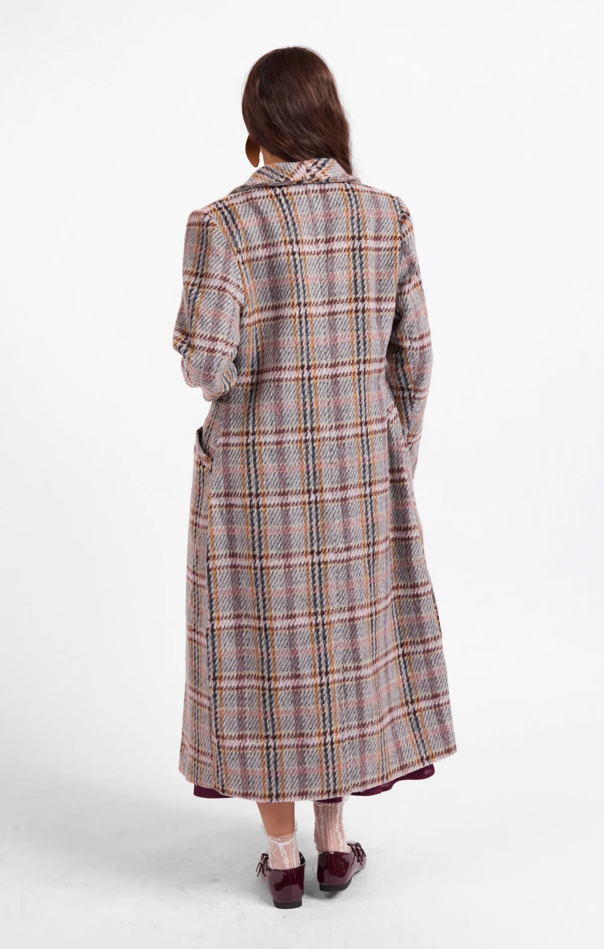 Flower Bed Plaid Coat